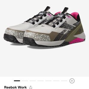 Reebok Black and White Athletic Shoes with Durable Design